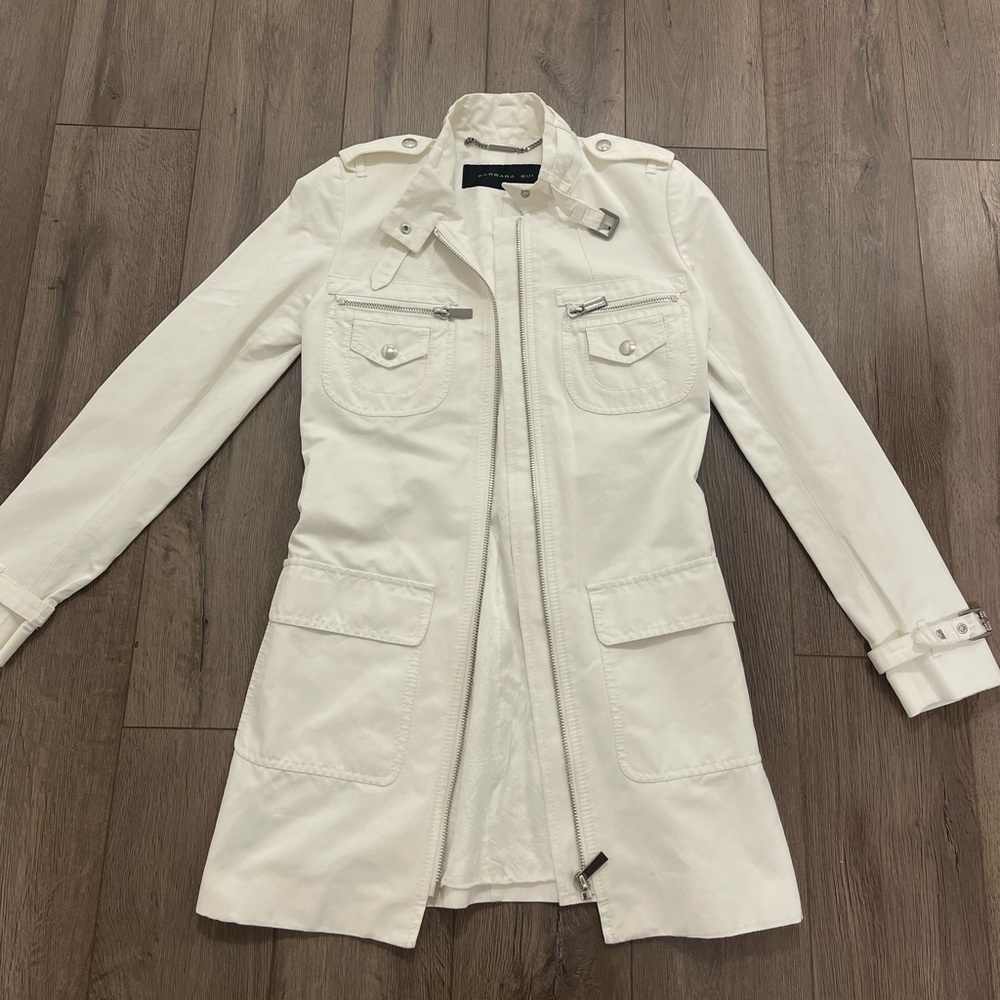Barbara Bui light white coat.